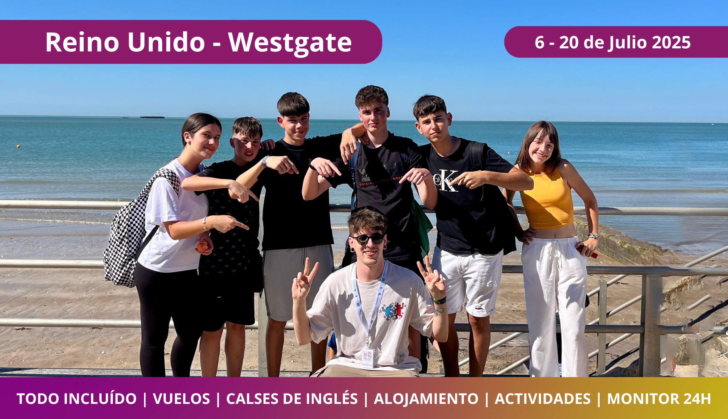 Cursos de Inglés en Westgate (12 a 17 años) en familia